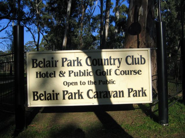 Belair National Park Caravan Park - Belair: Belair National Park Caravan Park welcome sign