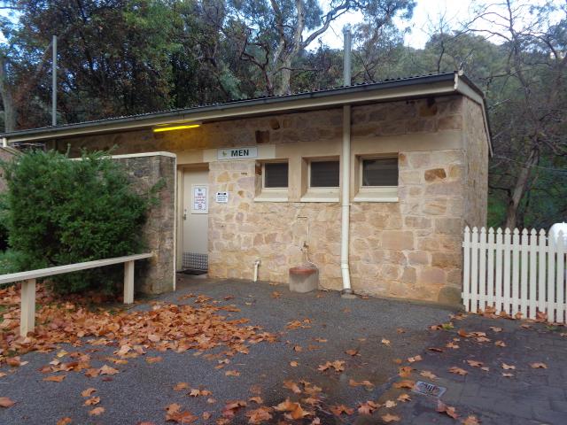 Brownhill Creek Tourist Park - Mitcham: One of the stone amenities blocks with laundry