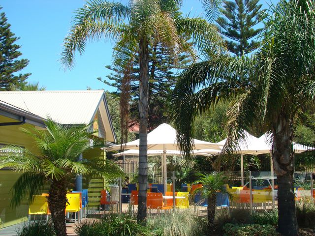 BIG4 Adelaide Shores Caravan Resort - West Beach: The park has delightful gardens and shady outdoor areas.