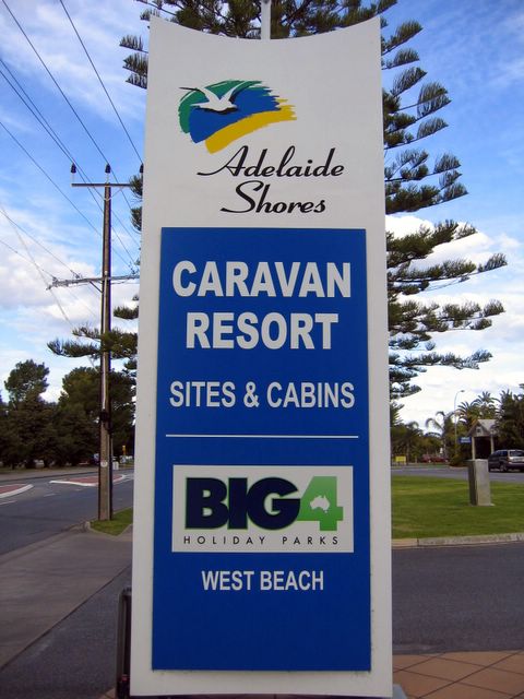 Historic photos of BIG4 Adelaide Shores Caravan Resort - West Beach SA 2006: Adelaide Shores Caravan Resort welcome sign
