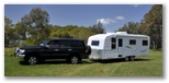 Airflow Caravans - Cabarlah: Airflow Caravans: The front of the Caravan is shaped to allow the air from the tow vehicle to flow directly over the van, reducing drag.