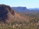 Temple Bar Caravan Park - Alice Springs: Overview of the park in glorious rugged country