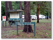 Amamoor Creek Campground - Amamoor State Forest: Welcome sign and registration hut.