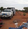 McDouall Stuart Memorial - Anmatjere: Rigs can camp both sides of the bitumen access road in this area.