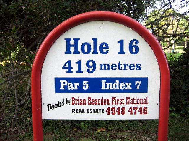 Waratah Golf Course - Argenton: Hole 16 - Par 5, 419 metres