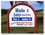 Waratah Golf Course - Argenton: Hole 1 - Par 4, 360 metres