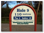 Waratah Golf Course - Argenton: Hole 9 - Par 3, 110 metres