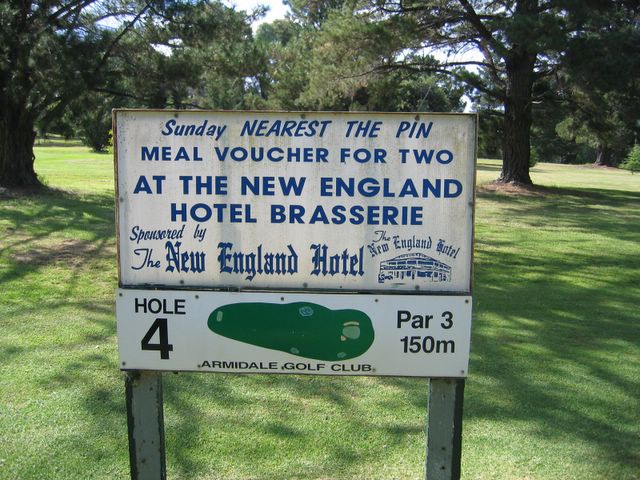 Armidale Golf Course - Armidale: Layout on Hole 4 - Par 3, 150 meters
