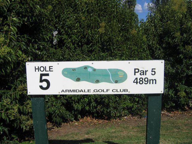 Armidale Golf Course - Armidale: Layout on Hole 5 - Par 5, 489 meters