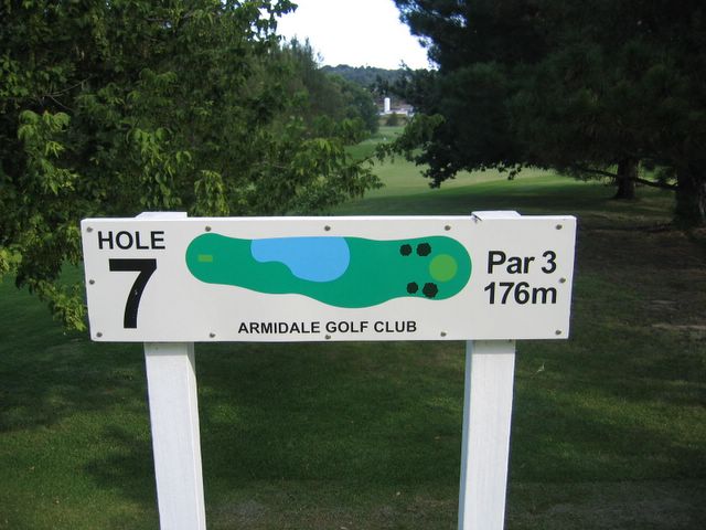 Armidale Golf Course - Armidale: Layout on Hole 7 - Par 3, 176 meters