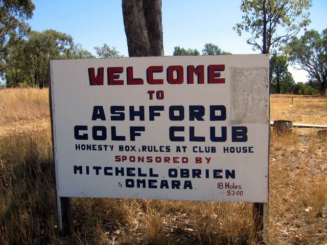 Ashford NSW - Album 2: Ashford Golf Course welcome sign