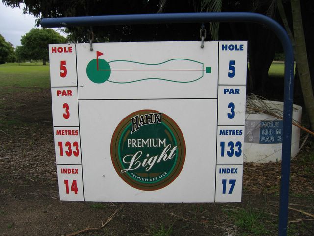 Ayr Golf Course - Ayr: Layout of Hole 5: Par 3, 133 metres