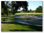 Bairnsdale Golf Course - Bairnsdale: Sand trap on approach to green Hole 13.