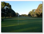 Bairnsdale Golf Course - Bairnsdale: Green on Hole 16 looking back along fairway.