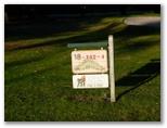 Bairnsdale Golf Course - Bairnsdale: Hole 18 - Par 4, 362 metres.  Sponsored by Resthaven Caravan Park.