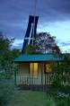 Eureka Stockade Holiday and Caravan Park   - Ballarat: Cabin 6 evening lights