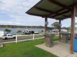 Shaws Bay Holiday Park - East Ballina: BBQ hut with a water view