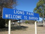 Barraba Lions Park - Barraba: Welcome sign