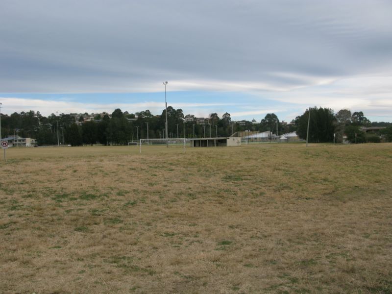 Hanging Rock Place - Batemans Bay: Large playing fields are adjacent to the parking area.