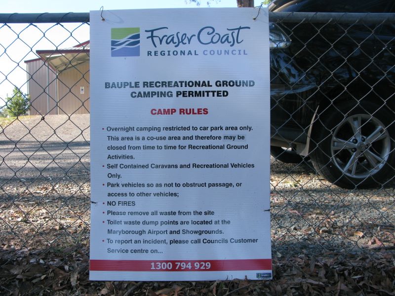 Free Camping - Bauple Queensland - Bauple: Camping is permitted in the Bauple Recreational Ground