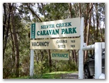 Silver Creek Caravan Park - Beechworth: Silver Creek Caravan Park welcome sign