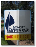 Belmont Bayview Park - Belmont: Belmont Bayview Park welcome sign