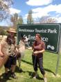 Bendemeer Tourist Park - Bendemeer: New park owners - Wayne & Wilma - with resident llamas Max & Curtis