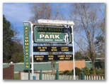 Gold Nugget Tourist Park - Bendigo: Gold Nugget Top Tourist Park welcome sign