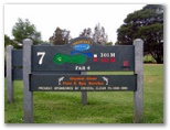 Beresfield Golf Course - Beresfield: Layout of Hole 7 - Par 4, 301 metres