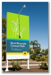 Berri Riverside Caravan Park - Berri: Berri Riverside Caravan Park welcome sign