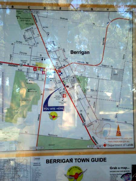 Berrigan Caravan Park - Berrigan: Berrigan town map at BBQ