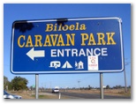 Biloela Caravan Park - Biloela: Biloela Caravan Park welcome sign