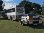 Black River Stadium Caravan Park - Black River: This is a 19 meter rig on a grass area powered site