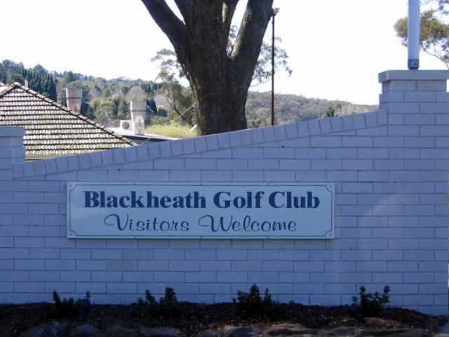 Blackheath Golf Course - Blackheath: Blackheath Golf Club Welcome sign