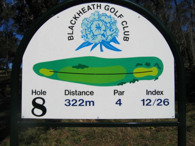 Blackheath Golf Course - Blackheath: Hole 8: Par 4, 322 metres.