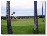 The Palms Public Golf Course - Bobs Farm: Green on Hole 3 looking back along fairway