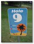 The Palms Public Golf Course - Bobs Farm: Hole 9 - Par 3, 122 meters