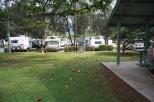 Balgal Beach Campground - Bohle: Caravans on front row