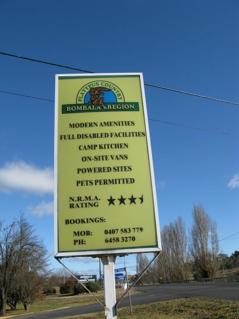 Bombala Caravan Park - Bombala: Bombala Caravan Park welcome sign