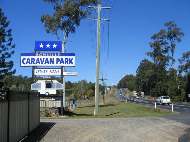 Bonville Caravan Park - Bonville: View of the park from the Pacific Highway