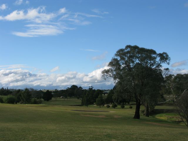 Boorowa Recreation Club Golf Course - Boorowa: Approach to the green on Hole 2
