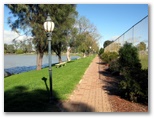 Boort Lakes Caravan Park - Boort: Federation walkway which has plaques for each Australian Prime Minister