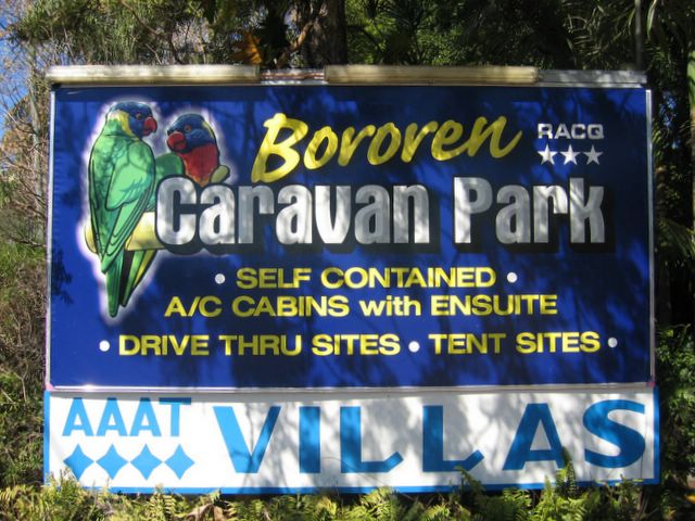Bororen Caravan Park 2005 - Bororen: Bororen Caravan Park welcome sign