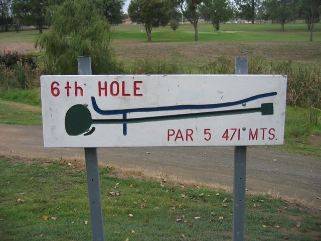 Branxton Golf Course - Branxton: Layout of Hole 6 - Par 5, 471 metres
