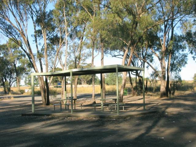 Dubbo South Rest Area - Yarrabar: Undercover picnic tables to shield you from the sun and rain. 