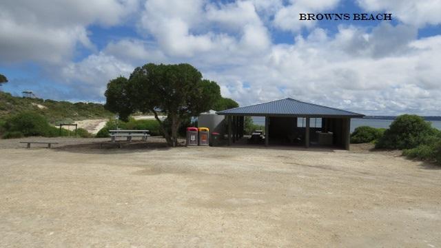 Browns Beach Campground - Browns Bay: Camp area.