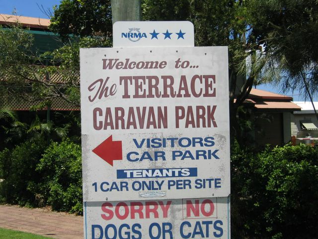 Terrace Reserve Holiday Park 2005 - Brunswick Heads: Welcome sign
