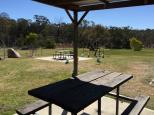 Bungonia Park - Bungonia: Sheltered picnic tables near playground.