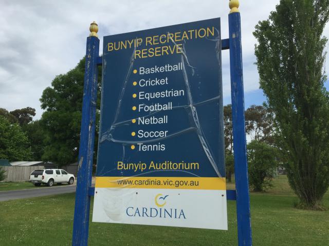 Bunyip Recreation Reserve - Bunyip: Welcome sign