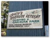 Grady's Riverside Retreat - Burrier: Welcome sign